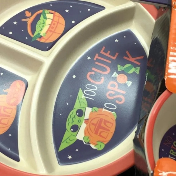 Disney Star wars mandalorian baby yoda kids plate set halloween - Picture 5 of 6